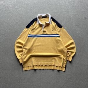 Vintage Y2K Yellow Nautica Rugby Polo